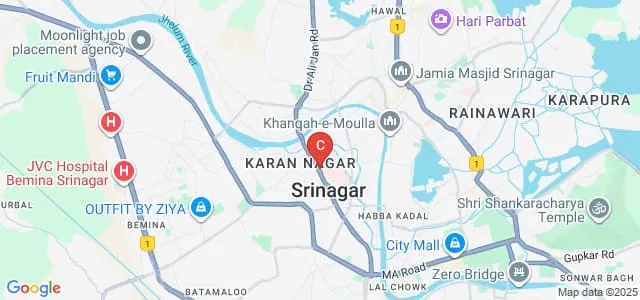 Bibi Halima College of Nursing and Medical Technology, Srinagar Map