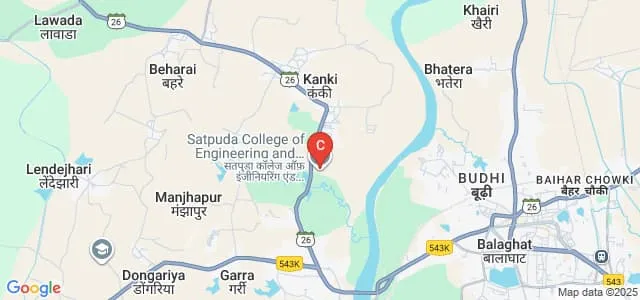 Satpuda College of Engineering and Polytechnic, Balaghat Map