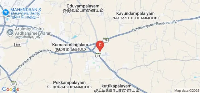 Vivekanandha College of Nursing, Tiruchengode Map
