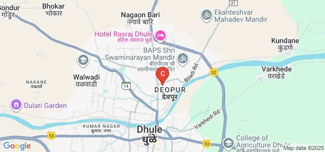 Shri Shivaji Vidya Prasarak Sanstha's Late Karmaveer Dr PR Ghogrey Science College, Dhule Map