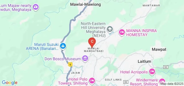 Shillong Polytechnic, Shillong Map
