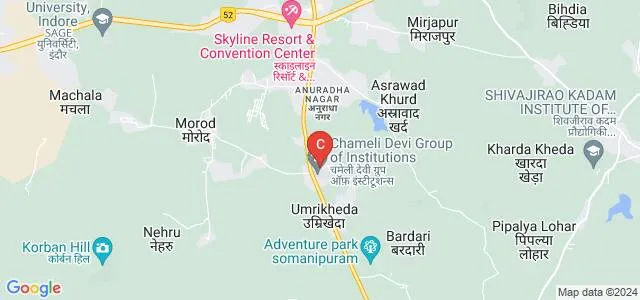 Chameli Devi Institute of Professional Studies, Indore Map