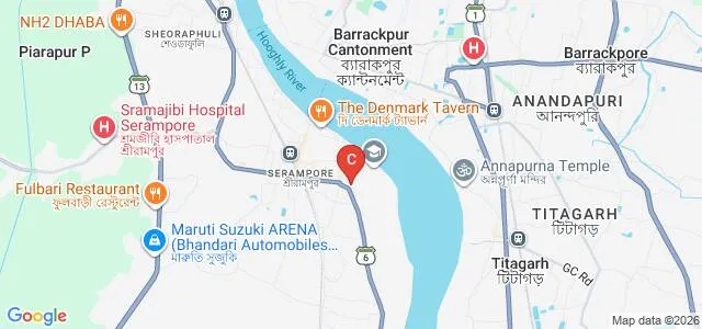 Government College of Engineering Textile Technology, Serampore Map