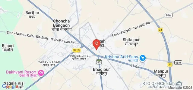 Shri Farooq Hussain PG College, Etah Map