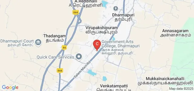 Government Arts College, Dharmapuri Map