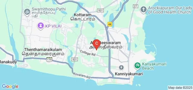 Vivekananda Polytechnic College, Kanyakumari Map