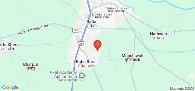Shaheed Devinder Singh Government College for Women, Ratia Map