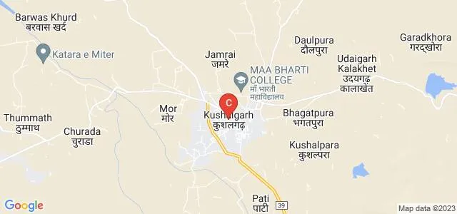 Maa Bharti College, Kushalgarh Map