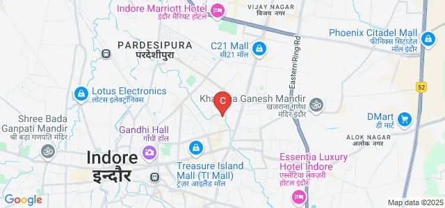Shri Jain Diwakar College, Indore Map