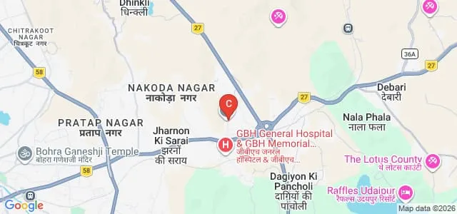 Pacific Institute of Computer Application, Udaipur Map