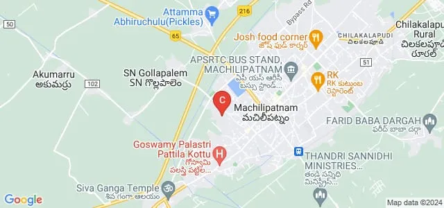 Andhra Jateeya Kalasala, Machilipatnam Map