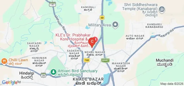 KLE's Institute of Nursing Sciences, Belagavi Map