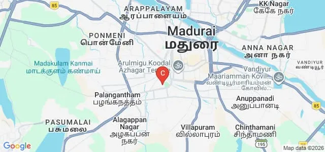 The Madura College, Madurai Map
