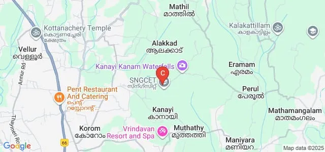 Sree Narayana Guru College of Engineering and Technology, Kannur Map