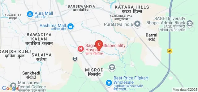 Bhabha Engineering Research Institute, Bhopal Map