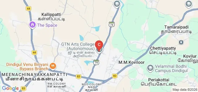 GTN Arts College, Dindigul Map