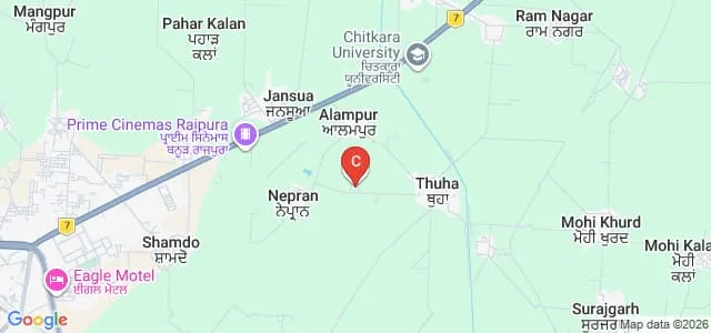 Aryans College of Education, Patiala Map