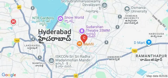 Aurora's Film and Television Institute, Hyderabad Map
