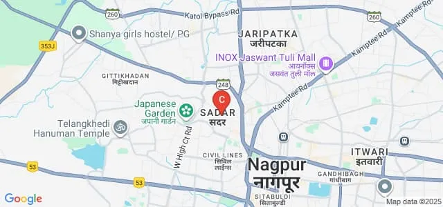 Anjuman Girls Degree College of Arts, Nagpur Map