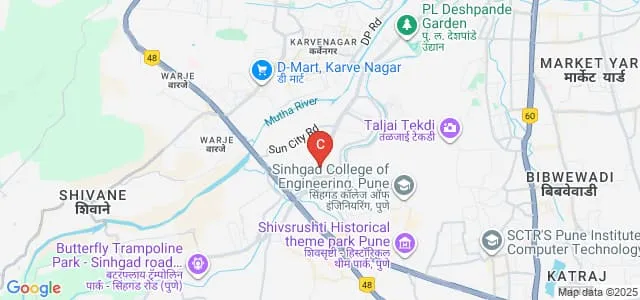 P Jog Law College, Pune Map