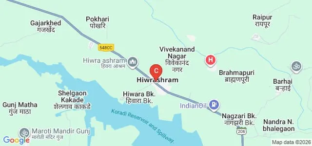 Vivekanand College of Agriculture, Hiwara Map