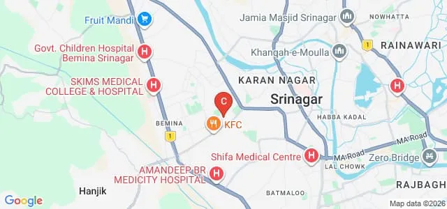 Abdul Ahad Azad Memorial College, Bemina Map