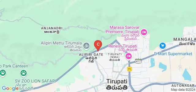 Sri Venkateswara Institute of Traditional Sculpture and Architecture, Tirupati Map