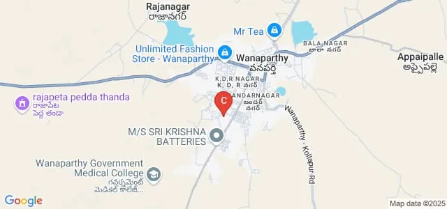 Telangana Social Welfare Residential Degree College For Women, Wanaparthy Map