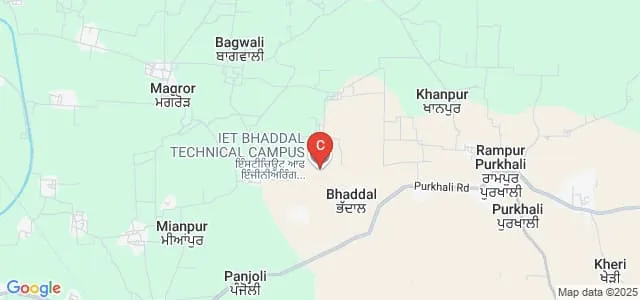 Department of Master of Computer Applications, Institute of Engineering and Technology, Bhaddal Map