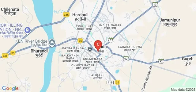 Zila Parishad Agriculture College, Banda Map