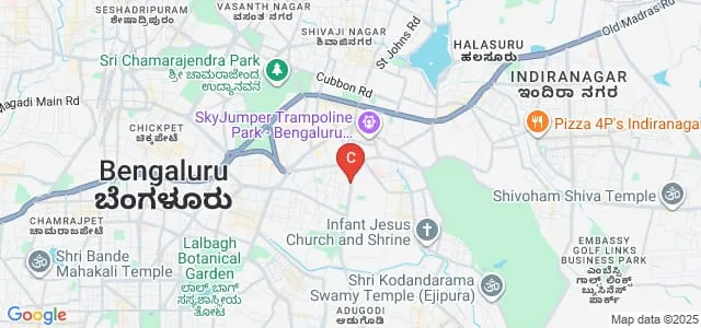 Baldwin Polytechnic, Bangalore Map