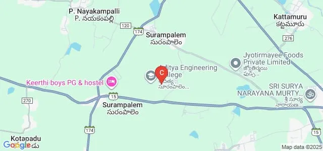 Aditya Pharmacy College, Surampalem Map