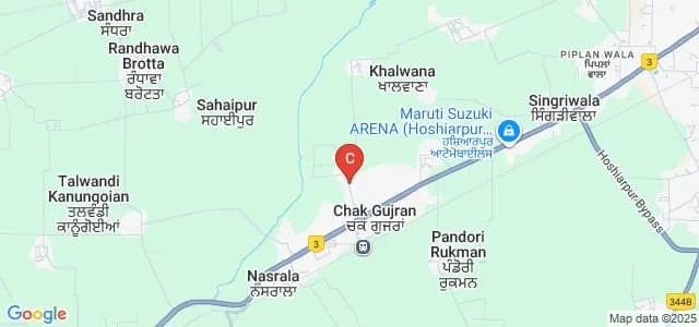 Mother Mary's Institute of Nursing, Hoshiarpur Map