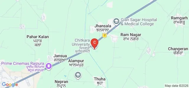 Chitkara College of Sales and Marketing, Jhansla Map