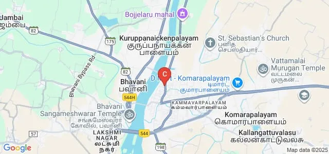 Annai JKK Sampoorani Ammal College of Nursing, Namakkal Map