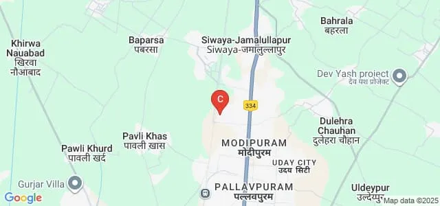 Vinayak Vidyapeeth, Meerut Map