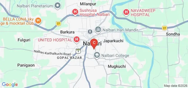 Mahendra Narayan Choudhury Balika Mahavidyalaya, Nalbari Map