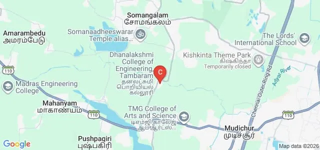 Dhanalakshmi College of Engineering, Chennai Map