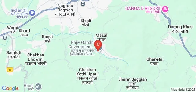 Rajiv Gandhi Government Engineering College, Kangra Map