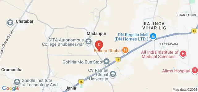 Gandhi Institute for Technological Advancement, Bhubaneswar Map