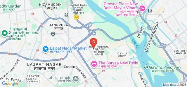 National Institute of Mass Communication, New Delhi Map