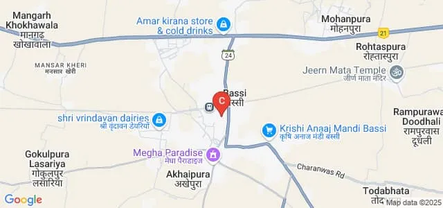 Arawali PG College, Bassi Map