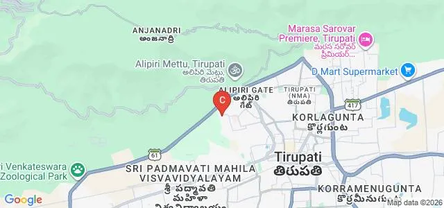 Sri Padmavathi Medical College for Women, Tirupati Map