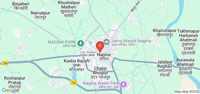 Krishna Gopal Mahavidhyalaya, Bijnor Map