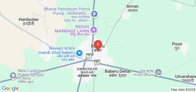 Bhagwati Prasad Mahavidyalaya, Baberu Map