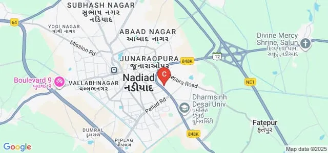 Dinsha Patel College of Nursing, Nadiad Map
