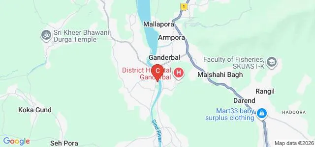 Government Degree College, Ganderbal Map