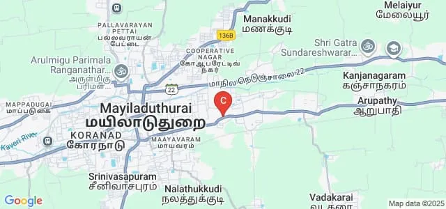 Dharmapuram Adhinam Arts College, Mayiladuthurai Map