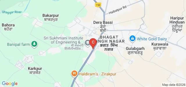Sri Sukhmani Institute of Hospitality and Management, Dera Bassi Map