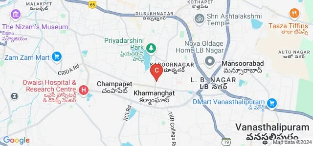 Pujya Shri Madhavanji College of Engineering and Technology, Hyderabad Map